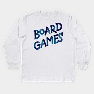 Board Games Blue Kids Long Sleeve T-Shirt